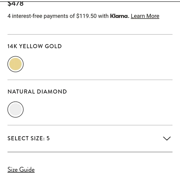 Mejuri 14K solid gold pavé matural diamond X ring band size 6